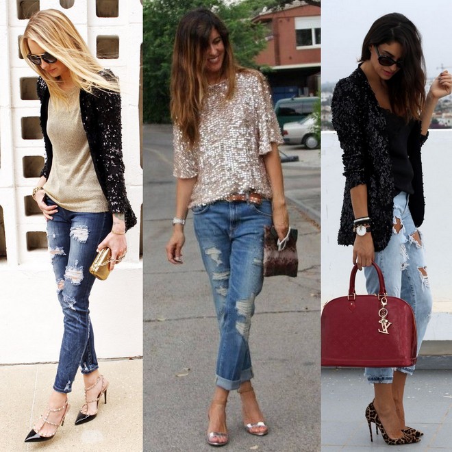 calça jeans brilhosa