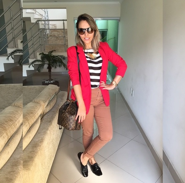 blazer preto sapato marrom