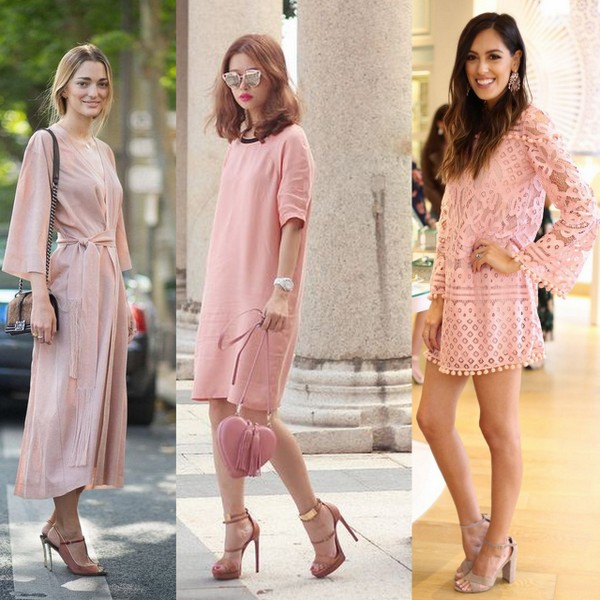 que cor de sandalia combina com vestido rosa