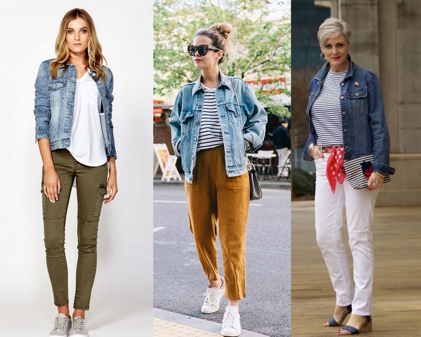 calça verde com camisa jeans